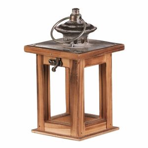 Drevený lampáš Alpera hnedá, 11 x 11 x 20 cm vyobraziť