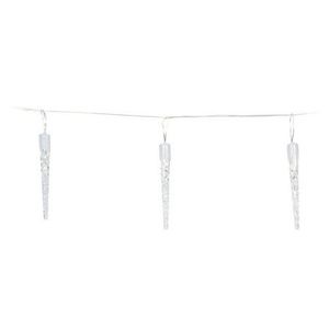 Svetelná reťaz Cencúle, 40 LED, 5, 7 m, studená biela, časovač vyobraziť