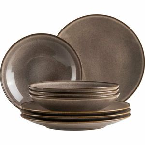 Mäser Súprava plytkých a hlbokých tanierov 8 ks SMOKY'S – hnedá vyobraziť