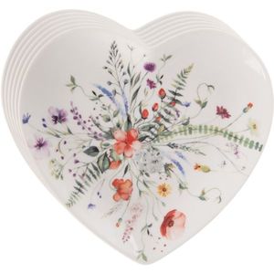 Orion Súprava porcelánových dezertných tanierov Mak srdce 17, 5 x 17 cm, 6 ks vyobraziť