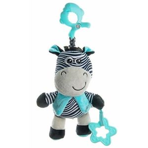 Baby Mix Edukačná hrajúca plyšová hračka s klipom Zebra, 17 cm vyobraziť