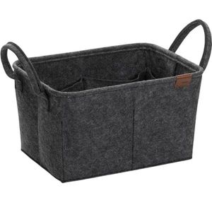 Kela Úložný kôš s ušami Fay, 35 x 25 cm, tm. sivá vyobraziť