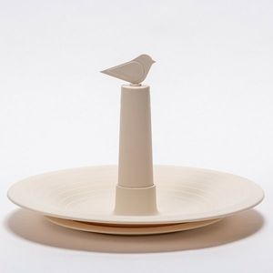 Plastia Pítko pro vtáky Finch, slonová kosť vyobraziť