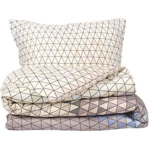 Matex Saténové obliečky Trojuholníky, 140 x 200 cm, 70 x 90 cm vyobraziť