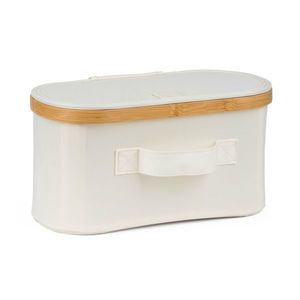 Úložný box G21 30 x 15 x 15 cm, bambusový s vekom, béžový vyobraziť