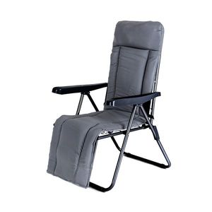 Happy Green Skladacia záhradná stolička Manilla 74 x 57 x 106 cm, sivá vyobraziť