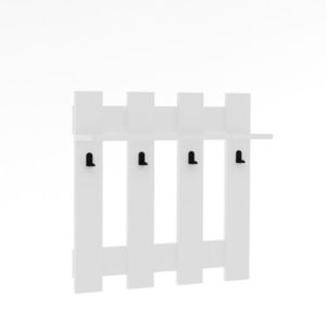 Nástenný vešiak Carina White vyobraziť