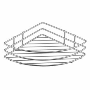 AQUALINE 37005 Chróm line drôtená polica rohová jednoduchá, strieborná vyobraziť