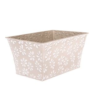 Kovový obal na kvetináč Farisa béžová, 22 x 12 x 15, 5 cm vyobraziť