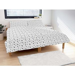 Polášek Bavlnené obliečky SRDIEČKA - Šedá | 140 x 200 cm / 70 x 90 cm vyobraziť