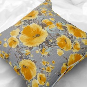 Polášek Krepový povlak na vankúš - Drobné žlté kvietky | 40 x 40 cm vyobraziť