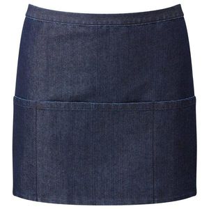 Premier Workwear Krátka čašnícka zástera s vreckami - Indigo denim vyobraziť
