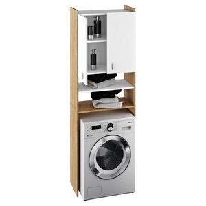 KONDELA Natali New skrinka nad práčku dub sonoma / biela vyobraziť