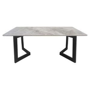 KONDELA Sofian konferenčný stolík sivý mramor / čierna vyobraziť