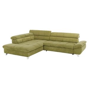 KONDELA Sana Roh L rohová sedačka s rozkladom zelená vyobraziť