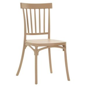 KONDELA Sazen New stohovateľná stolička svetlohnedá vyobraziť