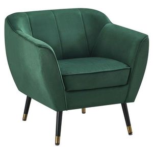 KONDELA Vioda dizajnové kreslo zelená (Velvet) vyobraziť