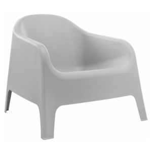 KONDELA Sokra New záhradné stohovateľné kreslo sivá vyobraziť