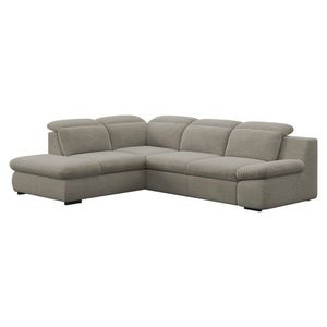 KONDELA Loreta Roh L rohová sedačka s rozkladom a úložným priestorom hnedosivá (taupe) vyobraziť