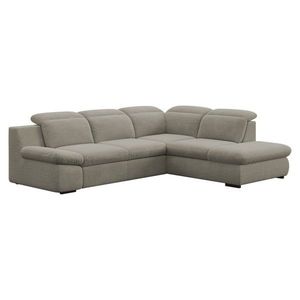 KONDELA Loreta Roh P rohová sedačka s rozkladom a úložným priestorom hnedosivá (taupe) vyobraziť