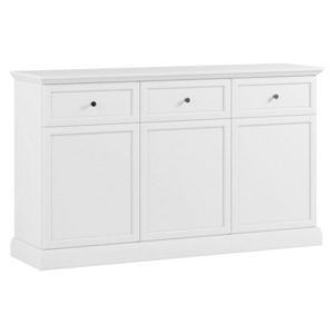 KONDELA Locca K3D3S trojdverová komoda so zásuvkami biela vyobraziť