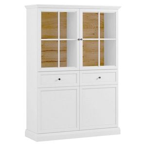 KONDELA Locca W4D2S štvordverová vitrína biela vyobraziť