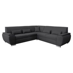 KONDELA Amila Roh L rohová sedačka s rozkladom a úložným priestorom tmavosivá vyobraziť