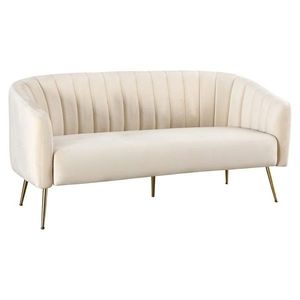 KONDELA Bagy trojsedačka béžová / zlatá vyobraziť