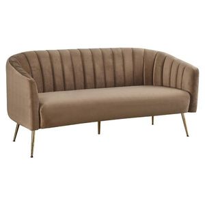 KONDELA Bagy trojsedačka hnedá / zlatá vyobraziť