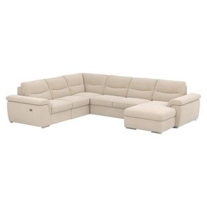 KONDELA Hella Roh U L rohová sedačka u s rozkladom béžová vyobraziť