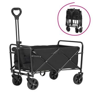 KONDELA Karil skladací záhradný vozík čierna vyobraziť
