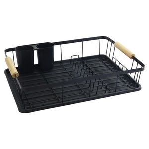 KONDELA Kometa odkvapkávač na riad čierna vyobraziť