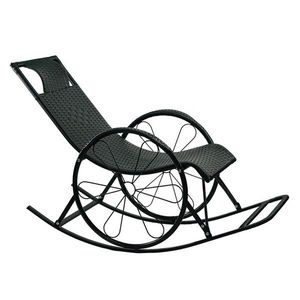 KONDELA Rokin hojdacie kreslo čierna vyobraziť