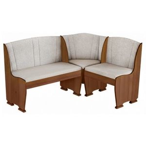 KONDELA Colton rohová lavica do kuchyne bronz hnedý / svetlosivá vyobraziť