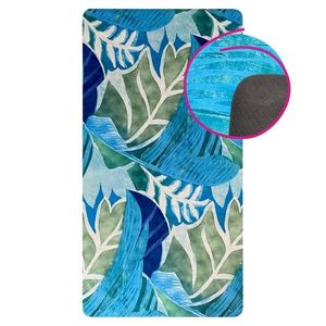 KONDELA Vimall Typ 3 kúpelňová predložka 40x60 modrá / vzor lísty vyobraziť