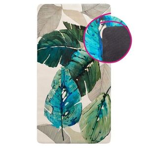 KONDELA Vimall Typ 4 kúpelňová predložka 80x150 béžová / vzor lísty vyobraziť