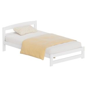 KONDELA Azra 120 drevená posteľ s roštom 120 biela vyobraziť