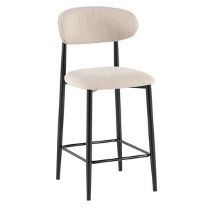 KONDELA Zajda Typ 2 barová stolička béžová / čierna vyobraziť
