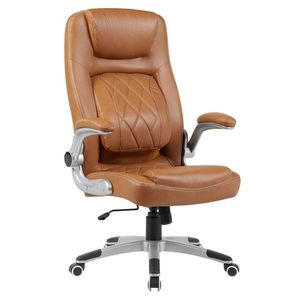 KONDELA Greko kancelárske kreslo hnedá / strieborná vyobraziť