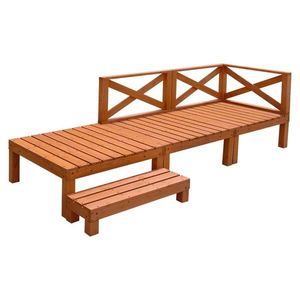 KONDELA Demis drevená terasa 270x91x81 prírodná vyobraziť