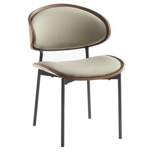 KONDELA Nuria jedálenská stolička sivohnedá (taupe) / orech / čierna vyobraziť