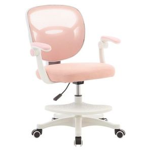 KONDELA Trexa detská stolička s podnožkou ružová / biela vyobraziť