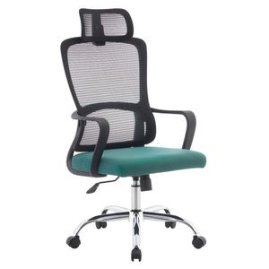 KONDELA Randy kancelárske kreslo čierna / zelená / chróm vyobraziť