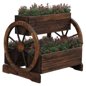 KONDELA Saba drevený kvetináč hnedá vyobraziť