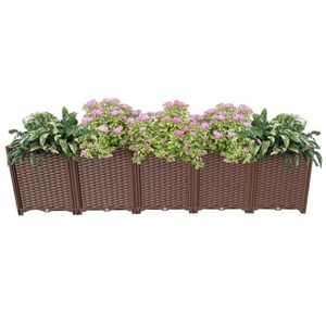 KONDELA Utlan Typ 1 plastový vyvýšený záhon hnedá vyobraziť