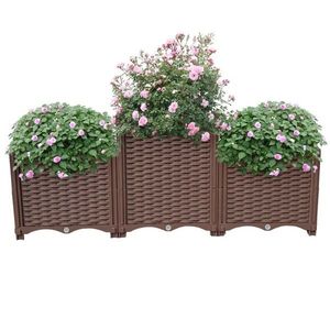 KONDELA Utlan Typ 2 plastový vyvýšený záhon hnedá vyobraziť