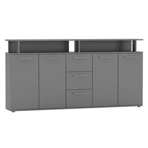 KONDELA Albi štvordverová komoda so zásuvkami grafit vyobraziť