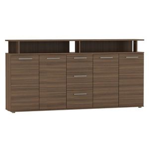 KONDELA Albi štvordverová komoda so zásuvkami orech tabacco vyobraziť