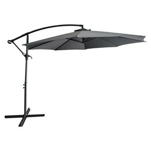 KONDELA Lukan záhradný slnečník sivá / čierna vyobraziť