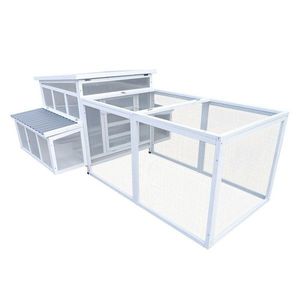 KONDELA Adrio kurník pre sliepky biela / svetlosivá / tmavosivá vyobraziť